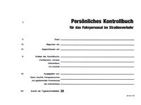 Kontrolní knížka pro řidiče - Kontrolbuch